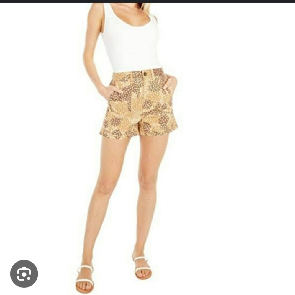 Brown and Tan Patterned Shorts